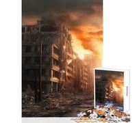 Jigsaw Puzzle 1000 Piece Apocalyptic Wasteland Anti-Stress Toys Great Gift for Games for Educational Game Artists Collection, Fine Art Size 38x52cm