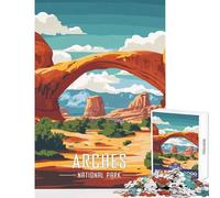 Jigsaw Puzzle 1000 Piece Arches National Park Poster Puzzle For Teenagers Improve Memory Difficult And Challenge Challenging Family Fun Game (38x52cm)