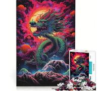 Jigsaw Puzzle 1000 Piece Asian Flying Dragon, Hands-on Game, Train Your Brain And Hands, Unique Birthday And Xmas Gifts 38x26cm