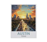 Jigsaw Puzzle 1000 Piece，Austin Texas，Classic Puzzle DIY Kit Paper Toy Unique Gift Home Decor（26x38cm）-EU37