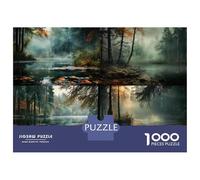 Jigsaw Puzzle 1000 Piece Autumn Forest Reflections Puzzles for Adults Family Game Improve Memory Deal As Gifts for The Whole Family 52x38cm/1000pcs