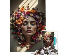 Jigsaw Puzzle 1000 Piece Awakened by Flowers Help The Brain Exercise Stress Reliever Hands-on Game Suitable for People Aged 14 And Above (38x52cm)