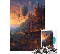Jigsaw Puzzle 1000 Piece Balloon Skies Help The Brain Exercise Stress Reliever Hands-on Game Suitable for People Aged 14 And Above (38x26cm)