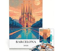jigsaw puzzle 1000 piece Barcelona Architecture Guide | 75x50cm Wall Decoration Artists' Collection, Fine Arts gifts for friends and family