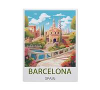 Jigsaw Puzzle 1000 Piece，Barcelona Spain，Classic Puzzle DIY Kit Paper Toy Unique Gift Home Decor（38x52cm）-EX38