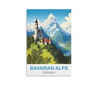 Jigsaw Puzzle 1000 Piece，Bavarian Alps Germany Jigsaws Puzzles 1000 Pieces Teens Kids Jigsaw Entertainment Toys Brain Challenge Puzzle 38x26cm