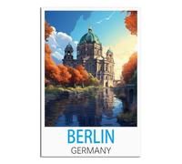 Jigsaw Puzzle 1000 Piece，Berlin Germany Puzzle 1000 Pieces Wood Puzzle Adult Children'S Educational Toy Family Decompression Game 52x38cm