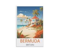 Jigsaw Puzzle 1000 Piece，Bermuda Britain Posters Puzzle 1000 Pieces Wood Puzzle Adult Children'S Educational Toy Family Decompression Game 70x50cm