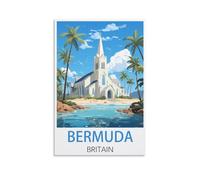 Jigsaw Puzzle 1000 Piece，Bermuda Britains Posters Jigsaws Puzzles 1000 Pieces Teens Kids Jigsaw Entertainment Toys Brain Challenge Puzzle 38x26cm