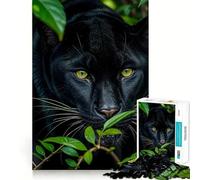 Jigsaw Puzzle 1000 Piece Black Panther in The Jungle Perfect Edge Play, Brain Training Toy, Slow Play Fun, Birthday Decor Gift (50x75cm)