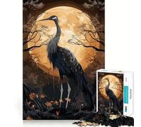 Jigsaw Puzzle 1000 Piece Black Stork Mythology Perfect Edge Play, Brain Training Toy, Slow Play Fun, Birthday Decor Gift (50x75cm)