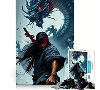 Jigsaw Puzzle 1000 Piece Blind Swordsman And Dragon Perfect Edge Play, Brain Training Toy, Slow Play Fun, Birthday Decor Gift (38x26cm)