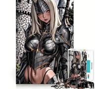 Jigsaw Puzzle 1000 Piece Blonde Anime Knight Perfect Edge Play, Brain Training Toy, Slow Play Fun, Birthday Decor Gift (38x26cm)