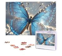 Jigsaw Puzzle 1000 Piece blue butterfly Puzzles for Adults Custom Puzzles from Photos Personalized Picture Wooden Puzzle Gifts for Family Wedding Birthdays Anniversaries