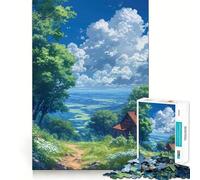Jigsaw Puzzle 1000 Piece Blue Sky Haven Perfect Edge Play, Brain Training Toy, Slow Play Fun, Birthday Decor Gift (50x75cm)