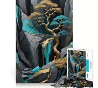 Jigsaw Puzzle 1000 Piece Bonsai Style Asian Perfect Edge Play, Brain Training Toy, Slow Play Fun, Birthday Decor Gift (38x52cm)