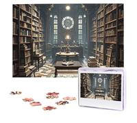Jigsaw Puzzle 1000 Piece Book Room Mysterious Library Puzzles for Adults Custom Puzzles from Photos Personalized Picture Wooden Puzzle Gifts for Family Wedding Birthdays Anniversaries
