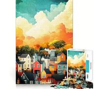 Jigsaw Puzzle 1000 Piece Bradford England Art Poster Perfect Joint Game Brain Activity Fun Restful Game Fun Xmas Decor Gift (38x26cm)