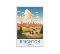 Jigsaw Puzzle 1000 Piece，Brighton Canada Puzzle 1000 Pieces Wood Puzzle Adult Children'S Educational Toy Family Decompression Game 52x38cm