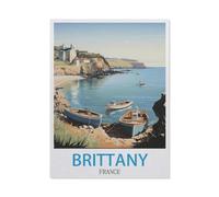 Jigsaw Puzzle 1000 Piece，Brittany France，Classic Puzzle DIY Kit Paper Toy Unique Gift Home Decor（50x70cm）-GQ16