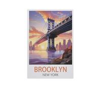 Jigsaw Puzzle 1000 Piece,Brooklyn New York State,Classic Puzzle DIY Kit Paper Toy Unique Gift Home Decor(38x26cm)-L20