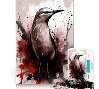 Jigsaw Puzzle 1000 Piece Brown Noddy Bird Painting Smooth Cut Play Creative Game Toy Restful Play Time Xmas Leisure Gift (38x52cm)