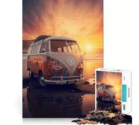 Jigsaw Puzzle 1000 Piece Bus On The Beach Neat Edge Decor Cognitive Game Toy Easy Time Fun Xmas Leisure Gift (50x75cm)