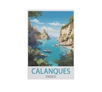 Jigsaw Puzzle 1000 Piece，Calanques France，Classic Puzzle Adult Puzzle DIY Kit Wood Toy Unique Gift Modern Home Decor（75x50cm）-AN82