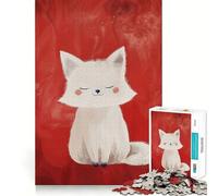 Jigsaw Puzzle 1000 Piece Calm Kitty Red Neat Edge Decor Cognitive Game Toy Easy Time Fun Xmas Leisure Gift (50x75cm)