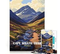 Jigsaw Puzzle 1000 Piece Cape Wrath Trail Scotland Landscape Neat Edge Decor Cognitive Game Toy Easy Time Fun Xmas Leisure Gift (38x52cm)