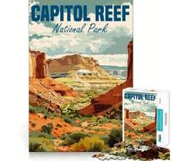 Jigsaw Puzzle 1000 Piece Capitol Reef National Park Neat Edge Decor Cognitive Game Toy Easy Time Fun Xmas Leisure Gift (50x75cm)