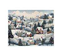 Jigsaw Puzzle 1000 piece,Cartoon Winter Village Puzzles for Adults,Educational Game Challenge Toy 1000 Pieces DIY puzzles Family Decoration puzzle