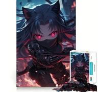 Jigsaw Puzzle 1000 Piece Cat-eared Ninja Girl Perfect Joint Game Brain Activity Fun Restful Game Fun Xmas Decor Gift (38x52cm)