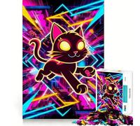Jigsaw Puzzle 1000 Piece Cat Star Perfect Joint Game Brain Activity Fun Restful Game Fun Xmas Decor Gift (38x26cm)