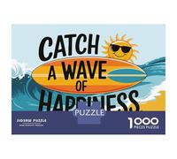 Jigsaw Puzzle 1000 Piece Catch A Wave of Happiness Puzzles for Adults Relax Games Stress Reliever Deal As Gifts for The Whole Family 38x26cm/1000pcs