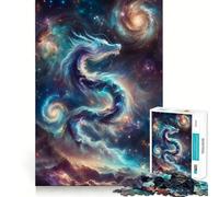 Jigsaw Puzzle 1000 Piece Celestial Stardust Dragon Smooth Cut Play Creative Game Toy Restful Play Time Xmas Leisure Gift (38x26cm)