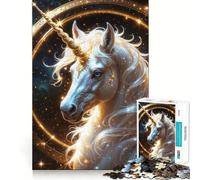 Jigsaw Puzzle 1000 Piece Celestial Unicorn Portrait Smooth Cut Play Creative Game Toy Restful Play Time Xmas Leisure Gift (50x75cm)
