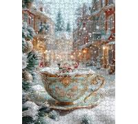 Jigsaw Puzzle 1000 Piece, Christmas Characters Puzzles for Adults 1000, Jigsaw Puzzle Games Classic Educational, Wooden Puzzles, The Impossible Challenge, for Home Wall Decoration Gift BXHZW1-825
