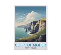 Jigsaw Puzzle 1000 Piece，Cliffs of Moher County Clare，Classic Puzzle DIY Kit Paper Toy Unique Gift Home Decor（50x70cm）-HC37