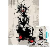 Jigsaw Puzzle 1000 Piece Clown in Thoughts for Educational Game Learning Educational Toys Gifts For Birthdays Home Decoration (Size 38x26cm)