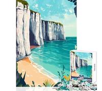 Jigsaw Puzzle 1000 Piece Coastal Cliffs Seascape Puzzles for Teenagers Precision Cutting for Birthday, Chrismas Unique Gifts for Birthday And Christmas (38x52cm)