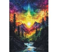 Jigsaw Puzzle 1000 Piece, Colorful Clouds Puzzles for Adults 1000, Jigsaw Puzzle Games Classic Educational, Wooden Puzzles, The Impossible Challenge, for Home Wall Decoration Gift BXHZW1-128