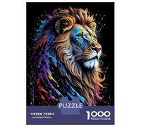 Jigsaw Puzzle 1000 Piece Colorful Lion Wall Art Print-1 Puzzles for Adults Brain Teaser Game But Fun And Humorous Deal As Gifts for The Whole Family 70x50cm/1000pcs