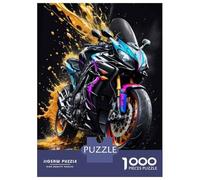 Jigsaw Puzzle 1000 Piece Colorful Motorcycle Art Print Puzzles for Adults Family Game Improve Memory Deal As Gifts for The Whole Family 52x38cm/1000pcs