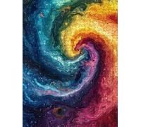 Jigsaw Puzzle 1000 Piece, Colorful Vortex Puzzles for Adults 1000, Jigsaw Puzzle Games Classic Educational, Wooden Puzzles, The Impossible Challenge, for Home Wall Decoration Gift BXHZW1-123