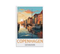 Jigsaw Puzzle 1000 Piece，Copenhagen Denmark Jigsaws Puzzles 1000 Pieces Teens Kids Jigsaw Entertainment Toys Brain Challenge Puzzle 38x26cm