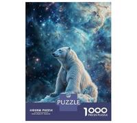 Jigsaw Puzzle 1000 Piece Cosmic Nebula Polar Bear Puzzles for Adults Relax Games Stress Reliever Deal As Gifts for The Whole Family 52x38cm/1000pcs