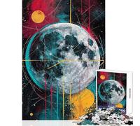 Jigsaw Puzzle 1000 Piece Cosmic Orb Relaxing Games for The Whole Family Toy Wall Decor with Fully Interlocking Randomly Shaped Pieces (50X75cm)