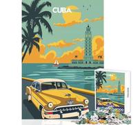 Jigsaw Puzzle 1000 Piece Cuban Coastline Puzzle For Teenagers Improve Memory Difficult And Challenge Challenging Family Fun Game (38x52cm)