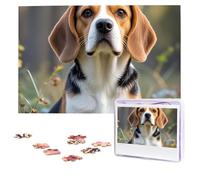 Jigsaw Puzzle 1000 Piece Cute Beagle Dog Puzzles for Adults Custom Puzzles from Photos Personalized Picture Wooden Puzzle Gifts for Family Wedding Birthdays Anniversaries
